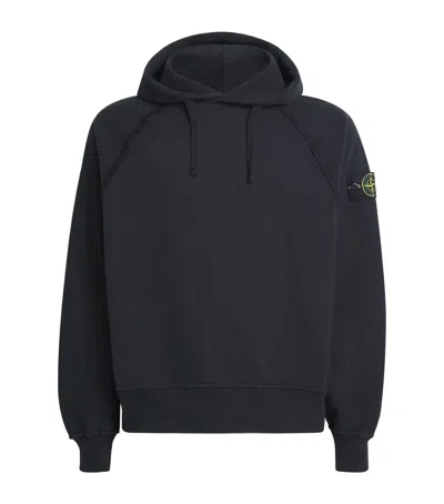 STONE ISLAND COTTON COMPASS PATCH HOODIE