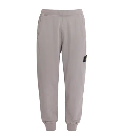Stone Island Cotton Compass Sweatpants In Gray