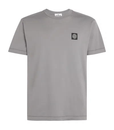 Stone Island Cotton Compass T-shirt In Gray