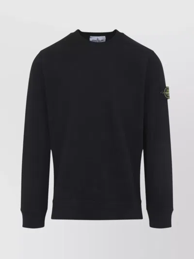 STONE ISLAND COTTON CREW NECK LONG SLEEVE SWEATSHIRT