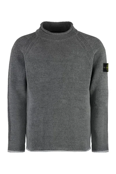 Stone Island Cotton Crew-neck Sweater In Grey