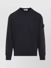 Stone Island Vanisé Brushed Heavy Cotton Sweatshirt In Black