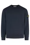 Stone Island Cotton Crew-neck Sweatshirt Arm Pocket In Blue