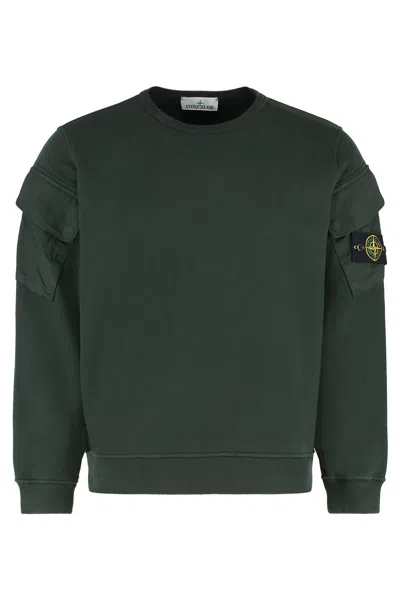 STONE ISLAND STONE ISLAND COTTON CREW-NECK SWEATSHIRT