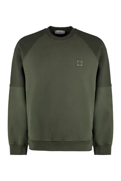 STONE ISLAND COTTON CREW-NECK SWEATSHIRT