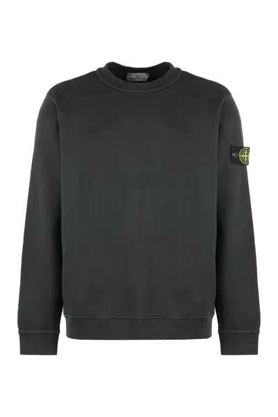 Stone Island Cotton Crew-neck Sweatshirt In Grey