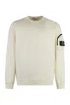 Stone Island Cotton Crew-neck Sweatshirt In Ivory