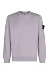 Stone Island Compass-motif Jersey-fleece Sweatshirt In Purple