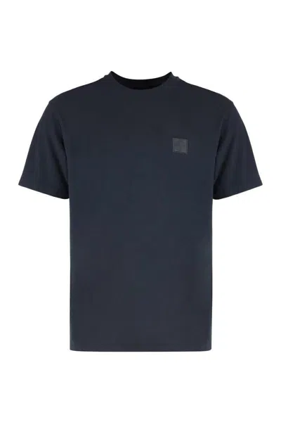 Stone Island Cotton Crew-neck T-shirt In Blue