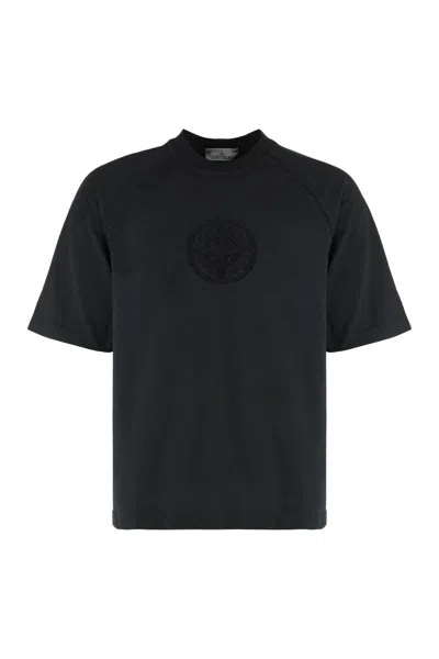 Stone Island Black Organic Cotton T-shirt