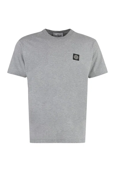 Stone Island Cotton Crew-neck T-shirt In Grey