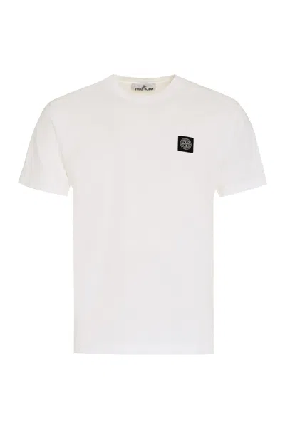 Stone Island Cotton Crew-neck T-shirt In White