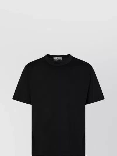 Stone Island Cotton Crew Neck T-shirt With Short Sleeves In Black