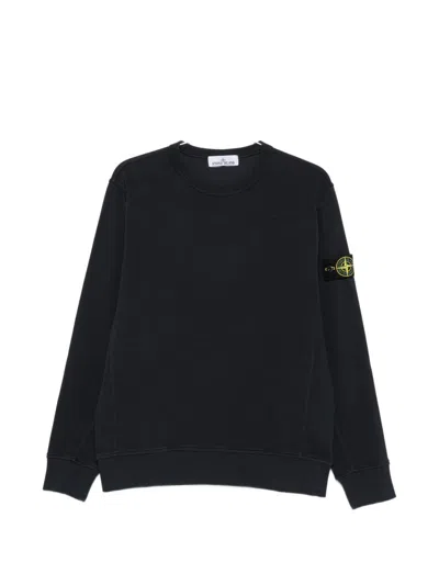 Stone Island Cotton Crewneck Sweatshirt In Blue