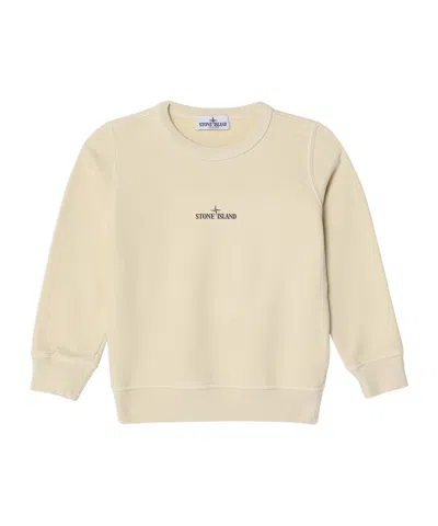 STONE ISLAND COTTON CREWNECK SWEATSHIRT WITH LOGO