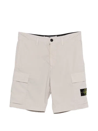 Stone Island Cotton Elastane Shorts In Neutral