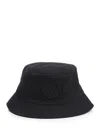 Stone Island Black Cotton Reps Bucket Hat