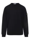 Stone Island Men's Cotton Crewneck Sweatshirt In Black