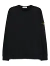 Stone Island Light Rws Pure Wool Sweater In Black