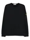 Stone Island Light Rws Pure Wool Sweater In Black