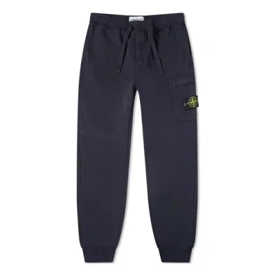 Stone Island Cotton Fleece Joggers 'navy' In Blue