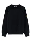 Stone Island Cotton Fleece Sweatshirt In Black