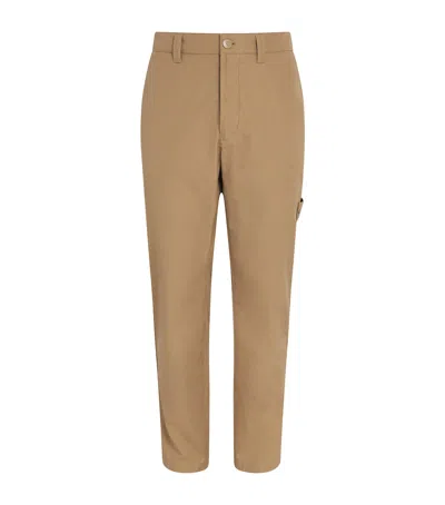 Stone Island Cotton Ghost Straight Chinos In Beige