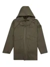 Stone Island Cotton Hooded Jacket In Green