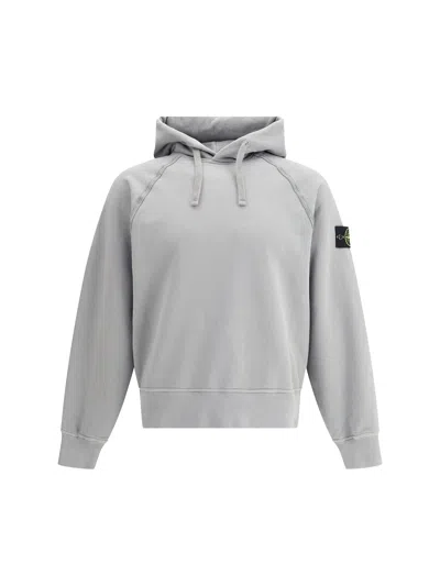 Stone Island Cotton Hoodie In Gray
