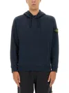 Stone Island Cotton Hoodie In Blue