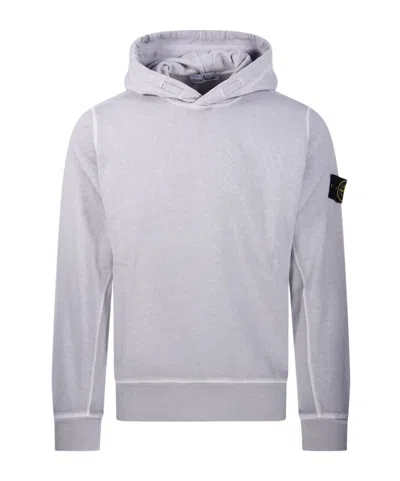 Stone Island Cotton Hoodie In Gray