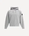 Stone Island 6100023 Brushed Organic Cotton Fleece In Gray