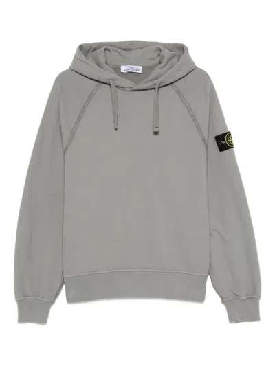 Stone Island Cotton Hoodie In Gray