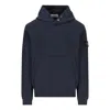 Stone Island Relaxed Fit Black Hoodie In Brown