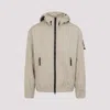 Stone Island Cotton Hooded Jacket Zip Pockets In A Deserto