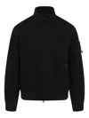 Stone Island Logo Patch Bomber Jacket In Black