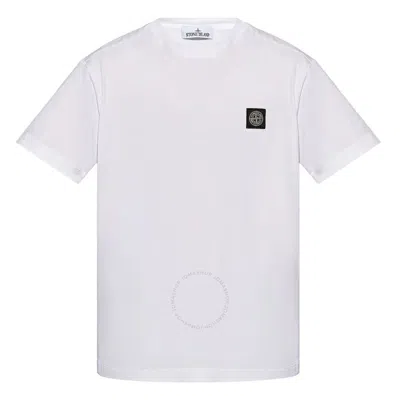 Stone Island Cotton Jersey Crewneck T-shirt In White