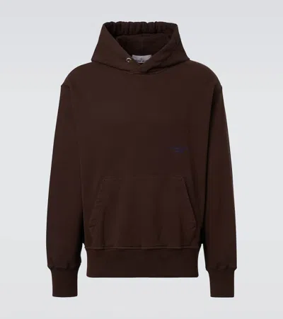 Stone Island Cotton Jersey Hoodie In Brown