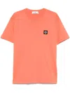 Stone Island Cotton Jersey T-shirt In Orange