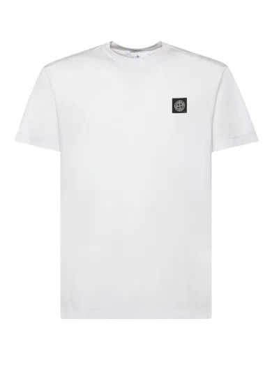 Stone Island Cotton Jersey T-shirt With Compass Patch In Neutral