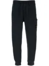 Stone Island Compass-badge Tapered Trousers In Blue