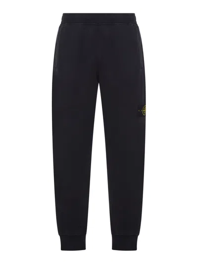 STONE ISLAND COTTON JOGGERS WITH COMPASS LOGO