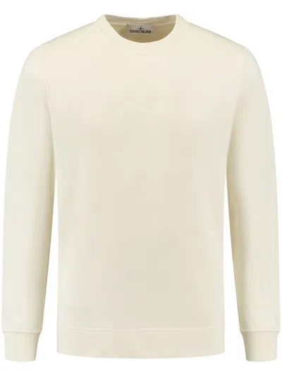 Stone Island Cotton Jumper In Neutrals