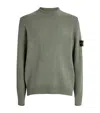 Stone Island Cotton Crew Neck Sweater With Ribbed Edges In Green