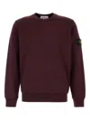 Stone Island Long-sleeved Crew Neck Sweatshirt In Purple