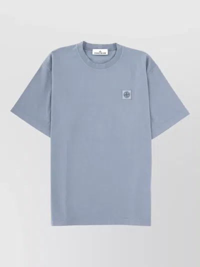 STONE ISLAND COTTON LOGO PATCH T-SHIRT