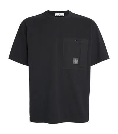 Stone Island Chest-pocket Compass-logo T-shirt In Multi