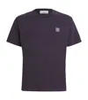 Stone Island Cotton Logo T-shirt In Blue
