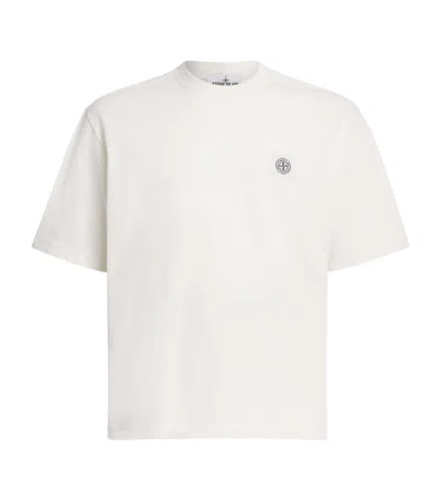 STONE ISLAND COTTON LOGO T-SHIRT