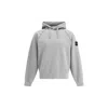 Stone Island 6100023 Brushed Organic Cotton Fleece In Gray